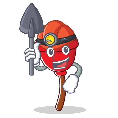 Madenci dalgıç karakter karikatür tarzı