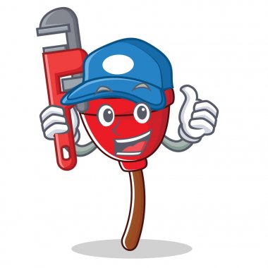 Tesisatçı dalgıç karakter karikatür tarzı