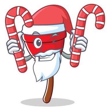 Santa şeker dalgıç karakter karikatür tarzı ile
