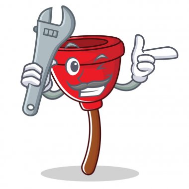 Mekanik dalgıç karakter karikatür tarzı