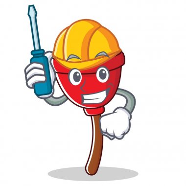 Otomotiv dalgıç karakter karikatür tarzı