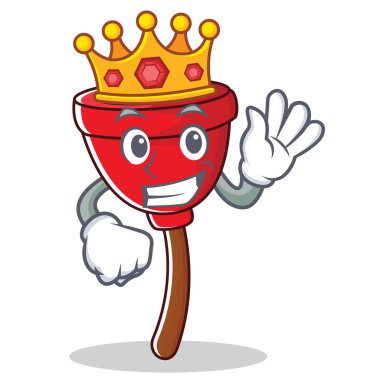 Kral dalgıç karakter karikatür tarzı