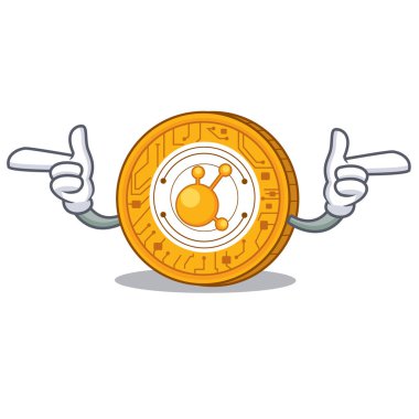 Parmak Bitconnect sikke karakter karikatür işaret
