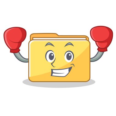 Boks klasör karakter karikatür tarzı