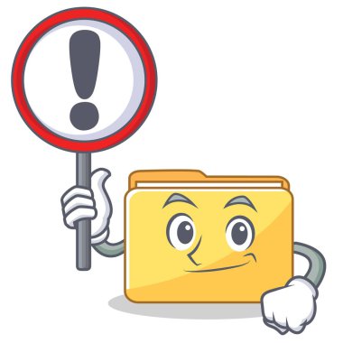 İz klasörün karakter karikatür tarzı ile