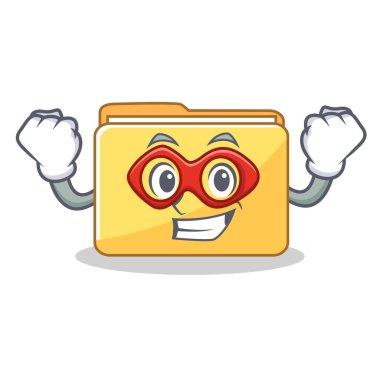 Süper kahraman klasör karakter karikatür tarzı