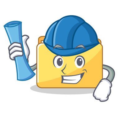 Mimar klasör karakter karikatür tarzı