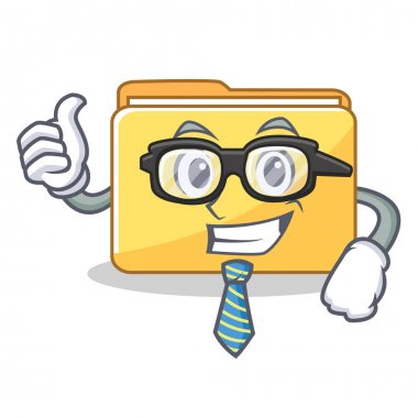 İşadamı klasör karakter karikatür tarzı