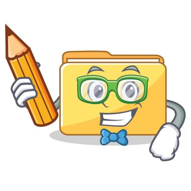 Öğrenci klasör karakter karikatür tarzı