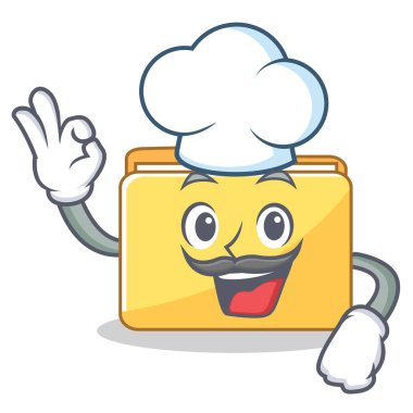 Şef klasör karakter karikatür tarzı