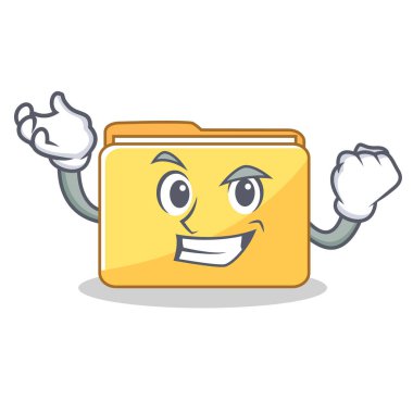 Başarılı klasör karakter karikatür tarzı