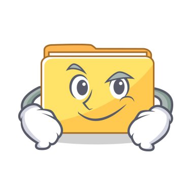 Smirking klasör karakter karikatür tarzı