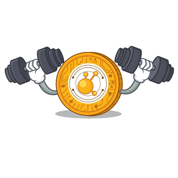 Fitness Bitconnect sikke karakter karikatür — Stok Vektör