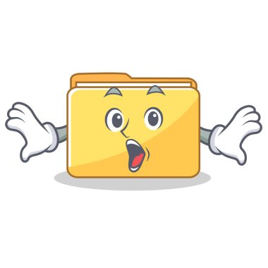 Sürpriz klasör karakter karikatür tarzı