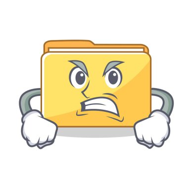 Öfkeli klasörü karakter karikatür tarzı