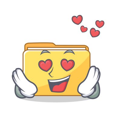 Aşk klasör karakter karikatür tarzı