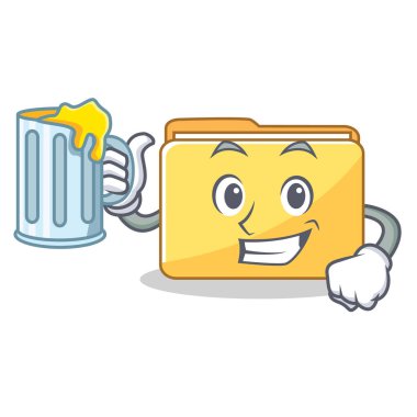 Suyu klasör karakter karikatür tarzı ile