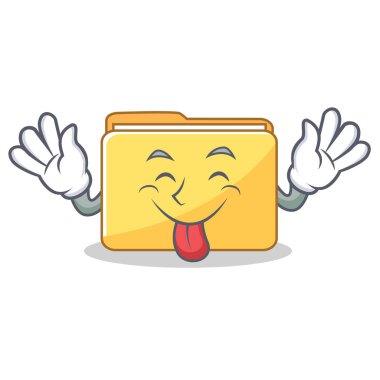 Klasör karakter karikatür tarzı dil