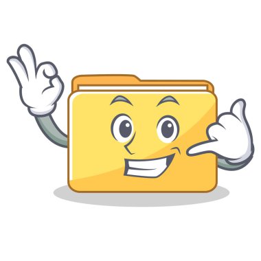 Klasör karakter karikatür tarzı beni ara