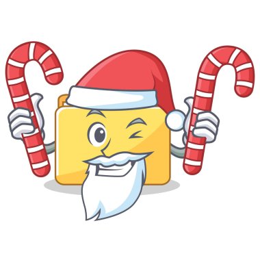 Santa şeker klasör karakter karikatür tarzı ile