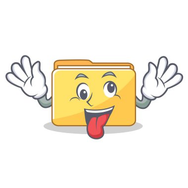 Deli klasör karakter karikatür tarzı