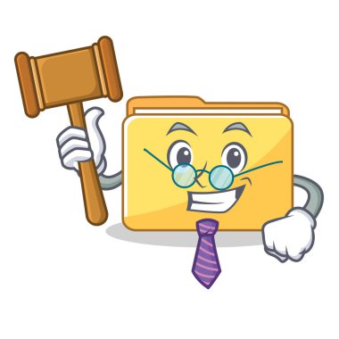 Yargıç klasör karakter karikatür tarzı