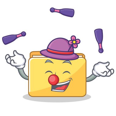 Klasör karakter karikatür tarzı hokkabazlık