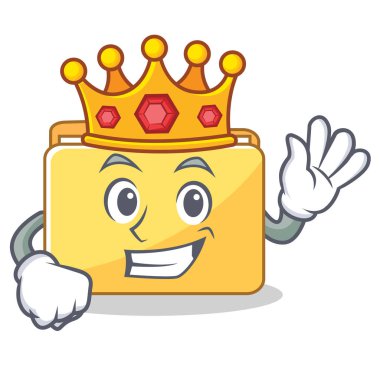 Kral klasör karakter karikatür tarzı