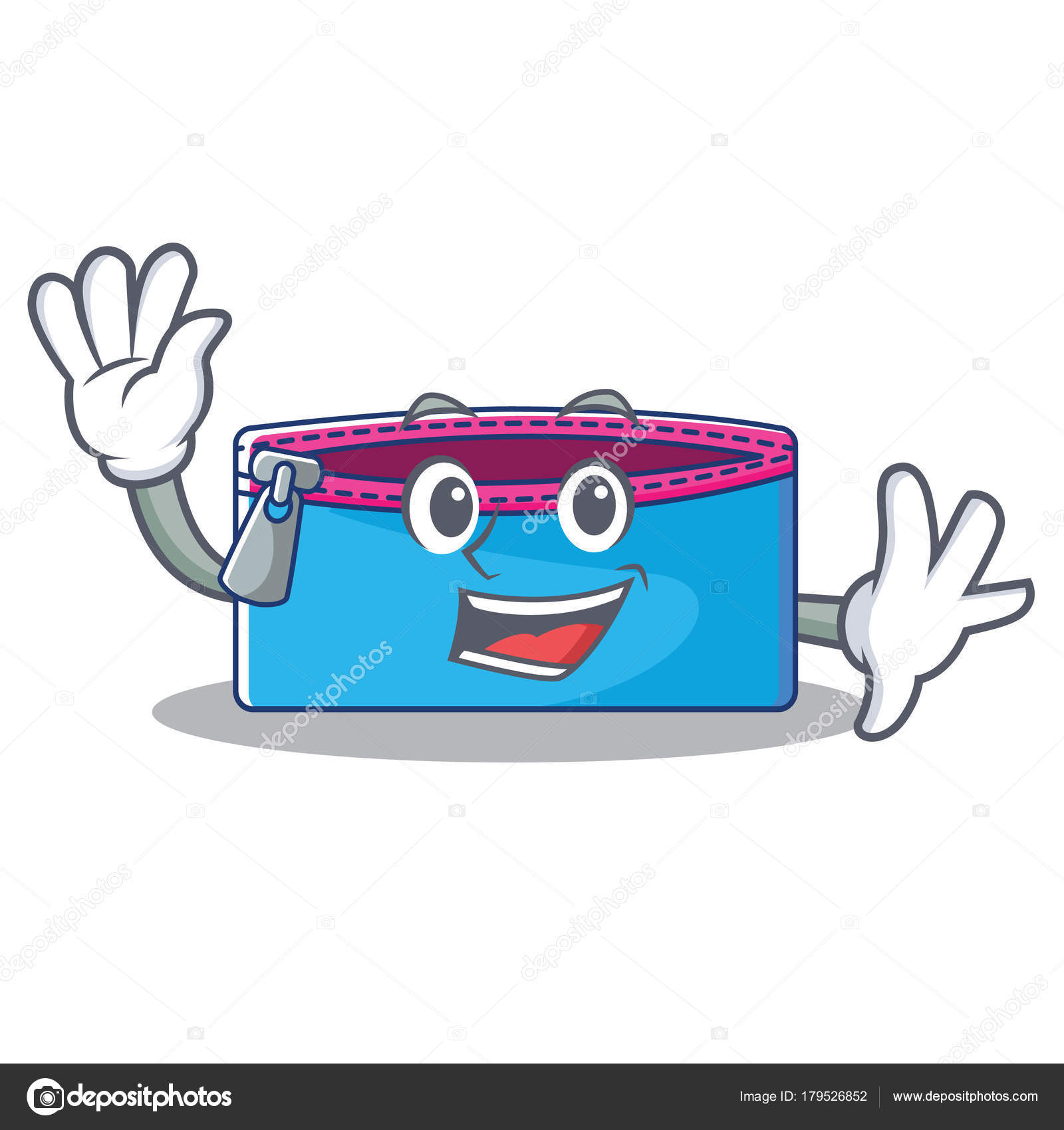 Waving Pencil Case Character Cartoon Vector Image By C Kongvector Vector Stock