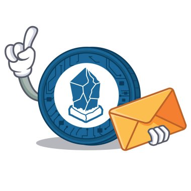 Zarf Lisk sikke karakter karikatür ile