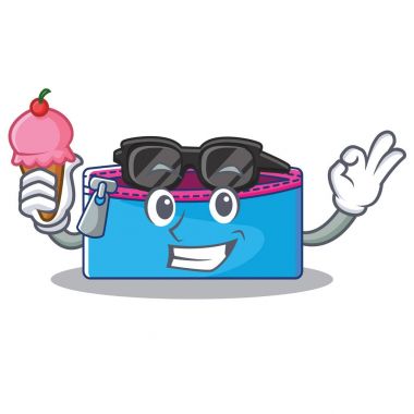 Dondurma kalem büyük karakter karikatür ile