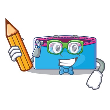 Öğrenci kalem büyük karakter karikatür