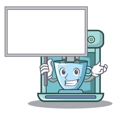 Yönetim Kurulu kahve makinesi karakter karikatür getirmek