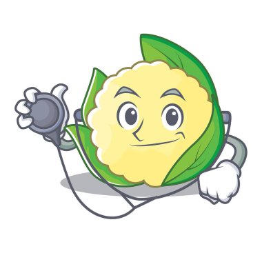 Doktor karnabahar karakter karikatür tarzı