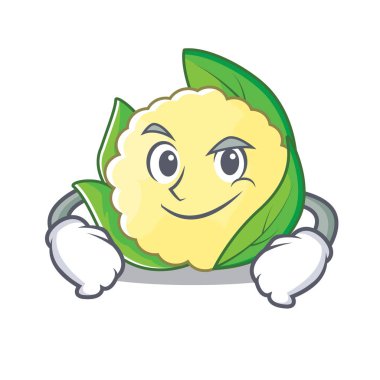 Smirking karnabahar karakter karikatür tarzı