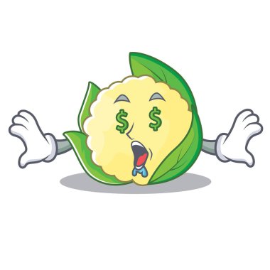 Para göz karnabahar karakter karikatür tarzı