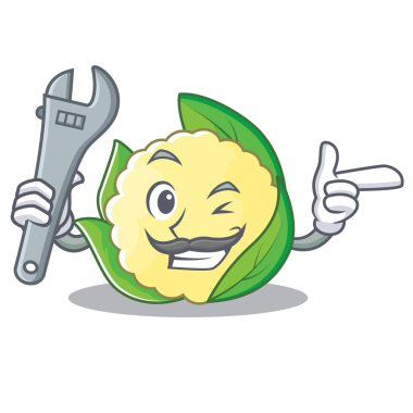 Mekanik karnabahar karakter karikatür tarzı