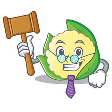 Yargıç karnabahar karakter karikatür tarzı