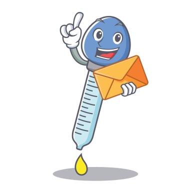 Zarf damlalık karakter karikatür tarzı ile