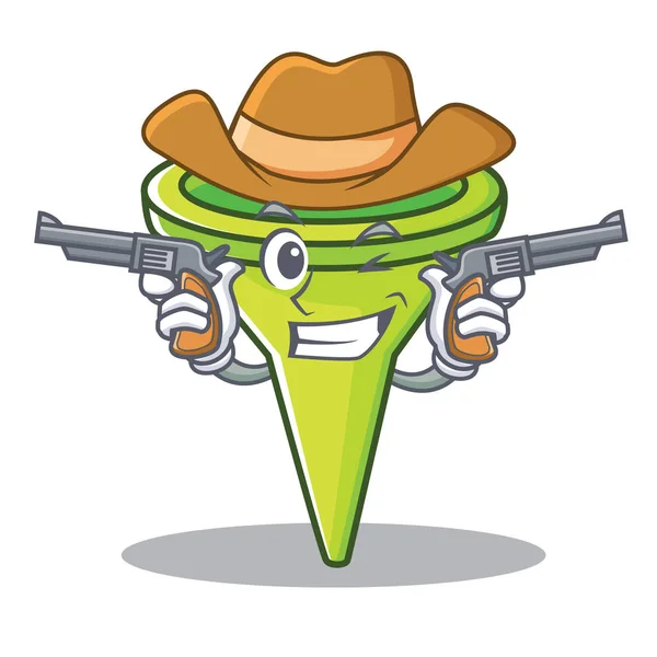 Cowboy funil personagem estilo cartoon —  Vetores de Stock