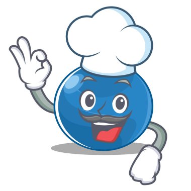 Şef yaban mersini karakter karikatür tarzı