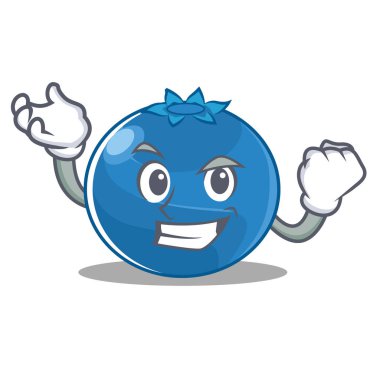 Başarılı yaban mersini karakter karikatür tarzı