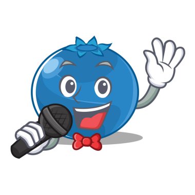 Şarkı yaban mersini karakter karikatür tarzı