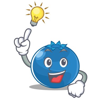 Bir fikir yaban mersini karakter karikatür tarzı var