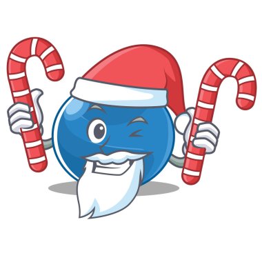 Santa şeker yaban mersini karakter karikatür tarzı ile