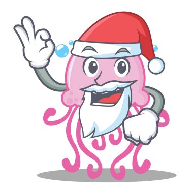 Santa şirin denizanası karakter karikatür