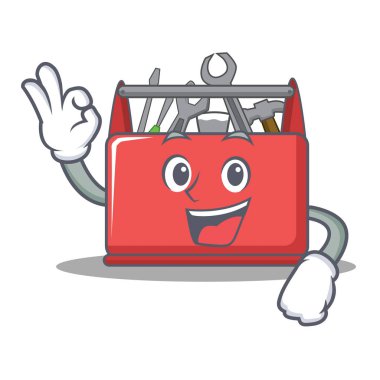 Araç kutusu karakter karikatür Tamam