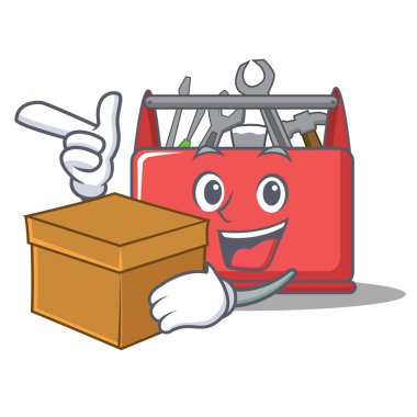 Kutusu araç kutusu karakter karikatür ile