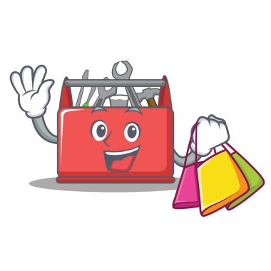Araç kutusu karakter karikatür alışveriş