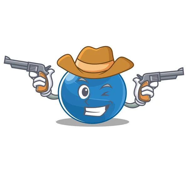 Cowboy blueberry tekenstijl cartoon — Stockvector